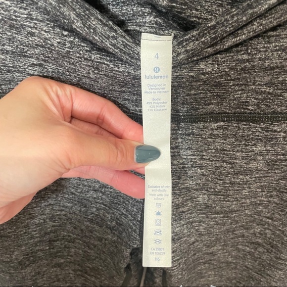 Lululemon Wunder Under HR Tight Size 4 Black/Grey - Picture 5 of 5